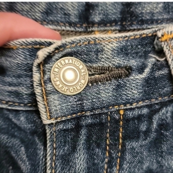 Distressed Denim Women Shorts - Picture 2 of 4